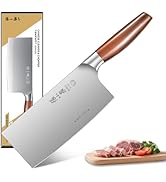ZHANG XIAO QUAN SINCE 1628 7” Meat Cleaver, Chinese Vegetable Chopper Slicing Knife, Professional...