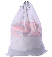 Kimmama Drawsting Fine Mesh Laundry Wash Bag, 24'' x 36'' Huge Dirty Wshing Laundry Bag with Dear...