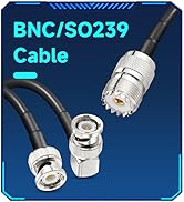 BNC Male to SO239 RG58 Cable, UHF Female Jack to BNC Male Plug Adapter Jumper Cable