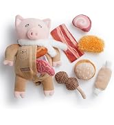 Nocciola Stuffed Pig Dog Toys: Funny Squeaky Crinkle Dog Chew Toys for Small Medium Breed, Plush ...