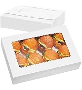 Kootek 12 Inch Bakery/Treat Boxes with Window, 24pcs 12x8x2.5 Inches White Cookie Boxes Pastry Bo...