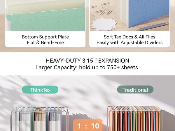 Wheat Straw Expanding Hanging File Folders