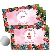 THEBESTU 50 Psc Berry Scratch off Game Cards, Sweet Berry Pink Scratch Cards for Birthday Baby Sh...