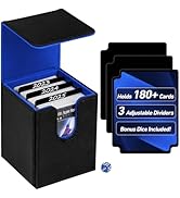 Bofoho MTG Commander Card Deck Box – Premium PU Leather, Strong Magnetic Closure, Holds 110+ Sing...