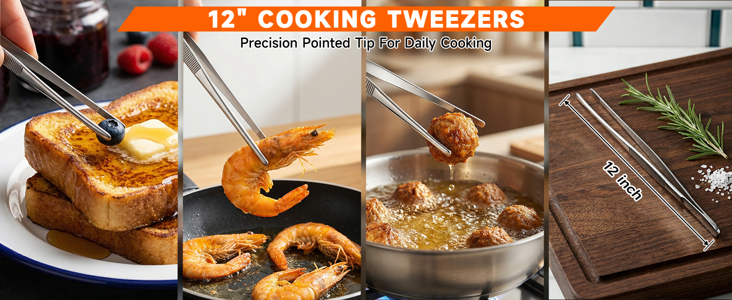 12" COOKING TWEEZERS