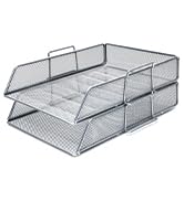Exerz Letter Trays 2pcs Stackable Paper Sorter/Desk Organizer/File Tray for Desk