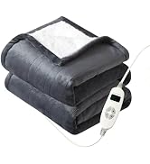 COZYXWORLD Quilted Electric Heated Blanket 50"x 60" Anti-Wire Shift | 10 Heat Levels & 1-9 Hour T...