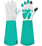 SLARMOR Long-Gardening-Gloves for Women/Men - Thorn Proof Rose Pruning Gloves Heavy Duty Gauntlet-M