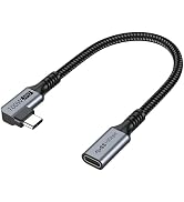 USB C Extension Cable, USB Type C Extender 1 Feet Cord USB 3.1(10Gbps) Male to Female Right Angle...