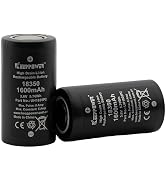 Keeppower IMR18350 Li-ion Battery Rechargeable High Drain 1600mAh 3.6V Flat Top Lithium Battery (...