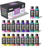 ABEIER Iridescent Acrylic Paint, Set of 18 Chameleon Colors, 2 oz/60ml Bottles, Color-shifting, N...