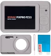 TUOOUT Silicone Case for Kodak PIXPRO FZ55 Digital Camera with Screen Protector and Lanyard for K...