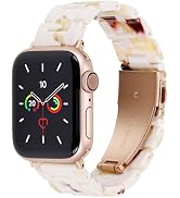 MAIRUI Resin Watch Bands Compatible with Apple Watch Slim Wristband Replacement Strap Bracelet fo...