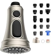 Hibbent Kitchen Faucet Head Replacement, Pull Down Faucet Spray Head, 3 Function Faucet Sprayer N...