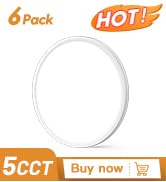 6 Pack 12 Inch LED Flush Mount Ceiling Light
