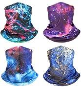 4pcs Breathable Neck Gaiter UPF 50+ Face Scarf Mask Sun Protection Bandana for Men Women,Cycling,...