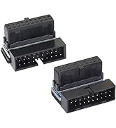 Right Angled USB 3.0 20-pin Male to Female Extension Adapter,Gelrhonr Desktop Motherboard 90 Degr...