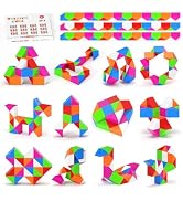 Vdealen 24 Pack Mini Fidget Snake Cube Twist Puzzle Party Favors for Kids, School Rewards&Classro...