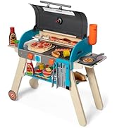 Melissa & Doug Wooden Deluxe Barbecue Grill, Smoker and Pizza Oven Play Food Toy for Pretend Play...