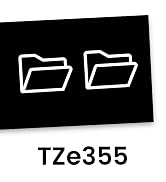 Brother Genuine P-touch TZe355 Label Tape in cardboard pack: White on Black 24mm