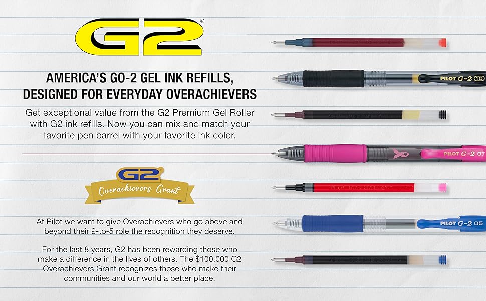 America's Go-2 Gel Ink Refills, Designed for Everyday Overachievers