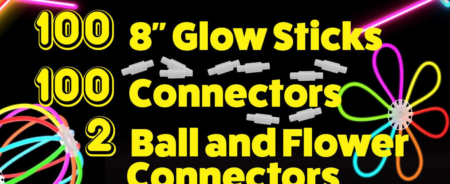 GLOW STICKS 8 INCH MAKES LOTS OF THINGS LIKE NECKLACES AND BRACELETTS