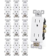 AIDA Electrical Decorative Receptacle Outlet, Residential, 3-Wire, Self-Grounding, 15Amp 125V, UL...