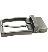 Mozff 1 Pc Matte Gray Alloy Clamp Belt Buckle Replacement, Hebillas Para Cinturones Dehombre, Rev...
