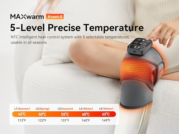 IKEEPFIT Cordless Knee Massager with Heat Vibration