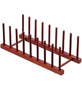 HBlife Rosewood Wooden Dish Drying Rack - Home and Kitchen Organizer for Cups, Bowls, Pots, Lids,...