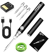 Treedix Cordless Soldering Iron Kit, USB Rechargeble Soldering Gun, 3 Temperature Adjustable Rapi...