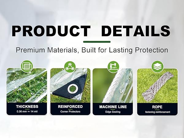 Clear Tarp with Grommets
