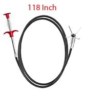 GDOMI 118" Flexible Grabber Claw Tool Reacher, Drain Snake Hair Drain Clog Remover Tool with 4 Cl...