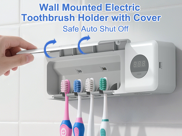 wall mounted toothbrush holders with cover