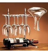 GeLive Wine Glass Holder Decanter Drying Hanger Wine Rack Drink Stemware Organizers Kitchen Bar S...