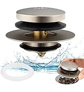 Artiwell Universal Tip Toe Bath Drain Stopper and Cover, Bathtub Drain Stopper, Replaces Lift and...