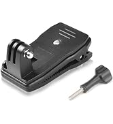 Anti-Slide 360° Rotary Action Cam Sports Camera Quick Clip Backpack Strap Mount Clamp Holder for ...
