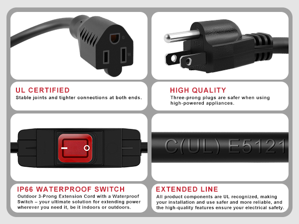 Extension Cord with Switch ON/OFF