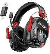 Wireless Gaming Headset 2.4GHz USB & Type-C Gaming Headphones for PC, PS4, PS5, Switch, Bluetooth...