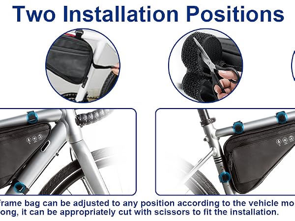 2L Bike Frame Storage Bag with Water Resistant Reflective