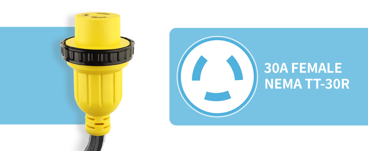 30 Amp to 15 Amp 110V RV Adapter