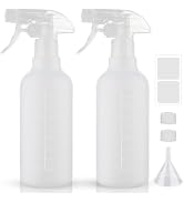 Hethyo Spray Bottles 16.9oz HDPE Spray Bottle for Hair Mist/Stream Empty Heavy Duty Refillable Co...