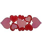OWENIE Valentines Day Table Runner, Embroidered Red Heart with Sequins 36 Inch Valentines Table C...