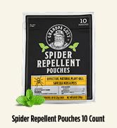 Grandpa Gus's Natural Spider Repellent Pouches, Indoor Deterrent, 10 Pack | Peppermint & Lemongra...