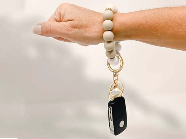 beaded keychain wristlet key wristlet baseball keychain key chain wristlet bracelet