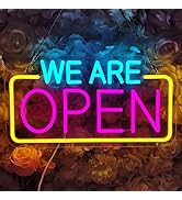SYLHOME We Are Open Led Neon Light Sign Business Coffee Shop Store Bar Restaurant Pub Salon Hotel...