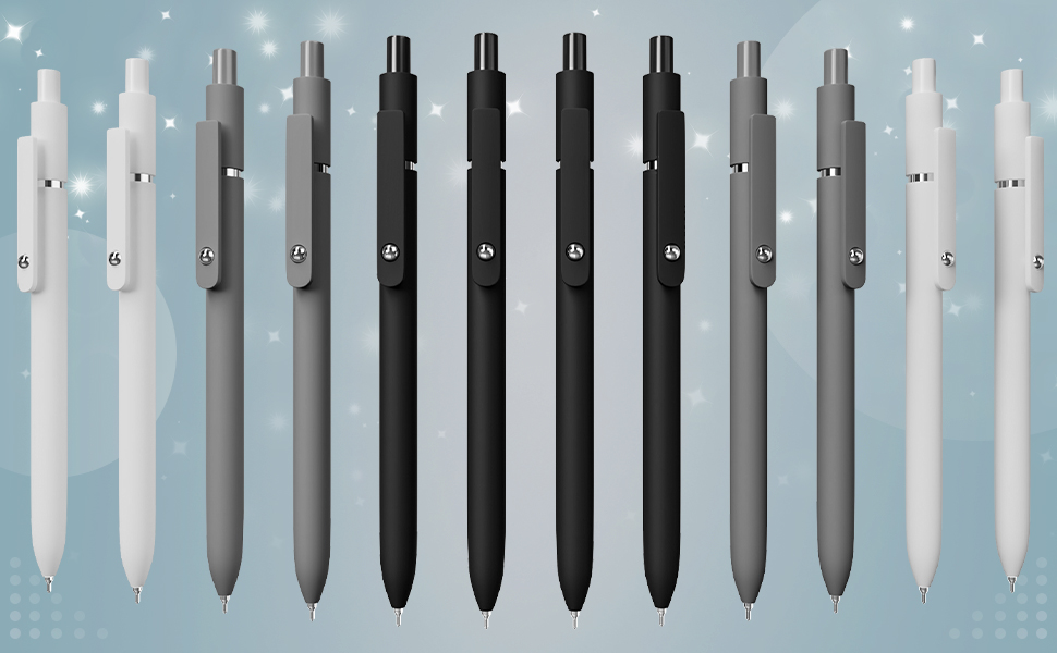 LINGHANG Silver Black White Grey Pens