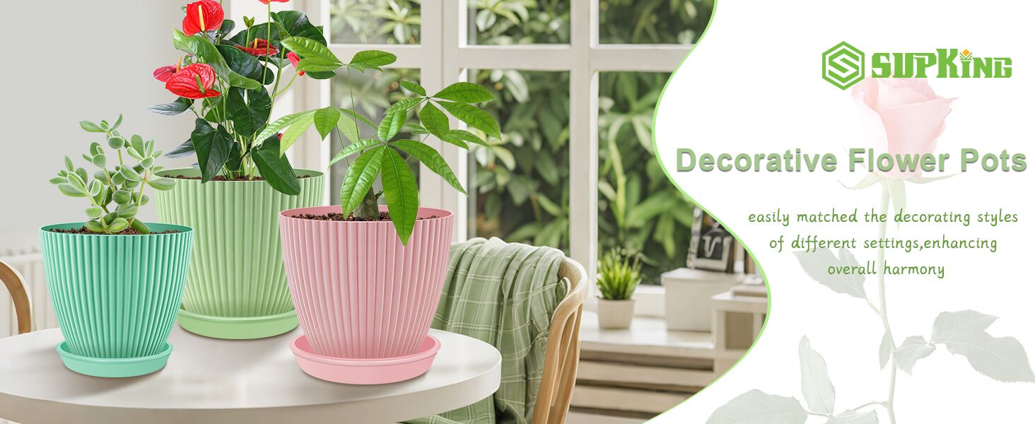 7inch 6inch plant pots