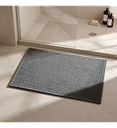 Triohero Bathroom Rugs Non Slip Washable, Super Absorbent Thin Bath Mat Small Quick Dry Low Pile ...