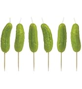 Genuine Fred Pickle Party Candles Set of 6 Quirky Pickle-Shaped Party Birthday Candles 2" Tall Fu...
